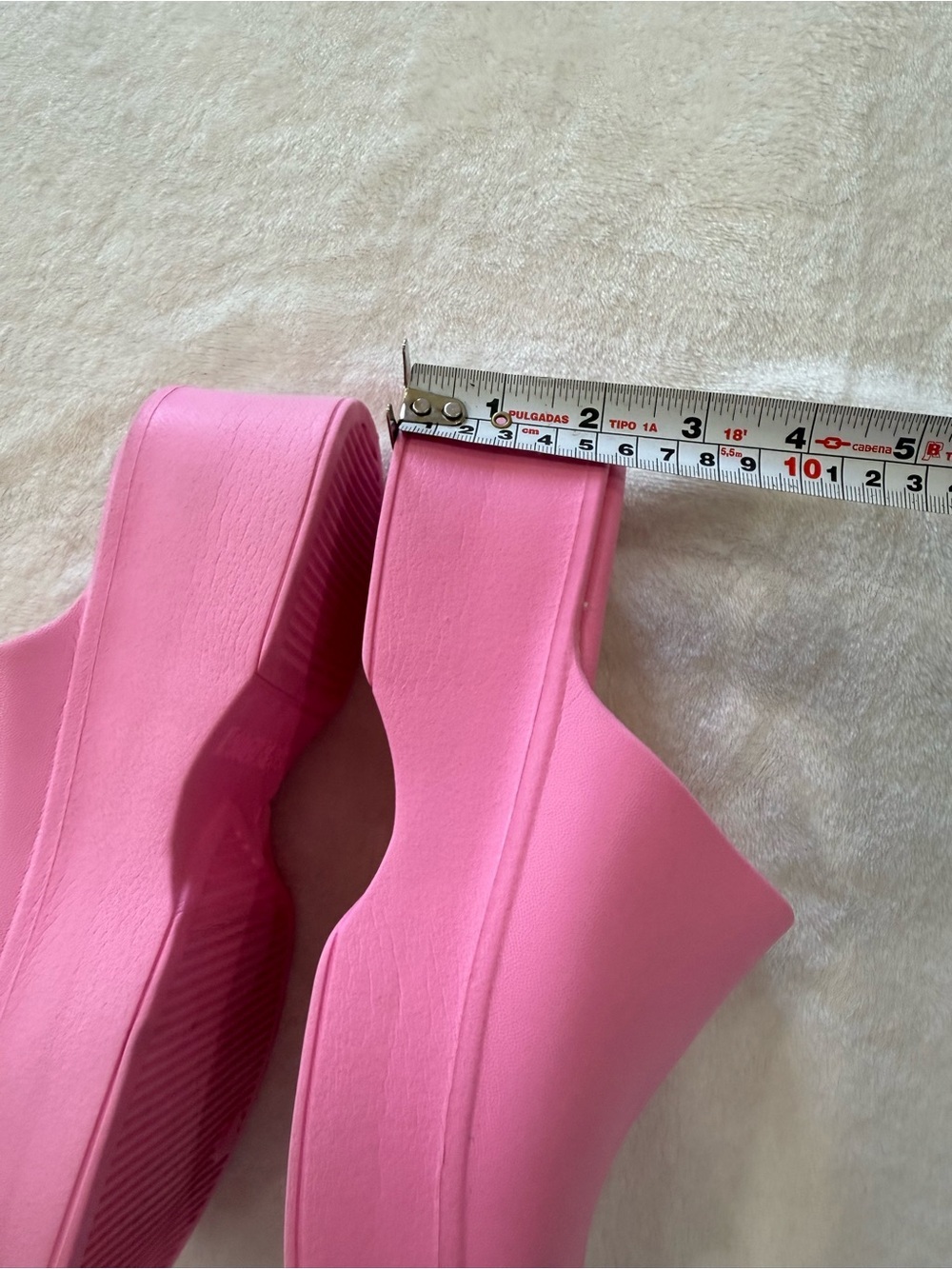 Steve Madden Pink Platform Slide Sandals Size 7 Chunky Comfort Slides - Picture 5 of 8